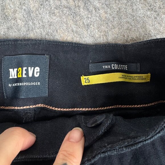 Maeve The Colette Pants Size 25 Black Cropped Linen Blend Wide Leg Cropped - Picture 6 of 11